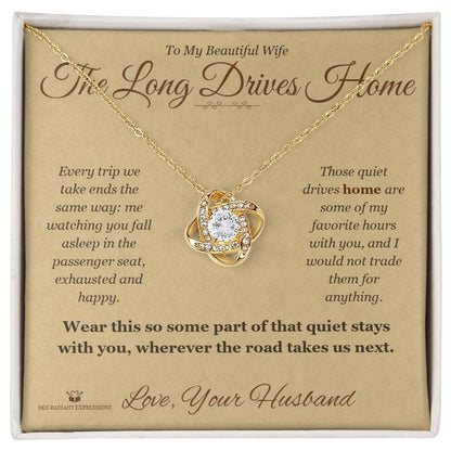 Personalized Love Knot Necklace for wife