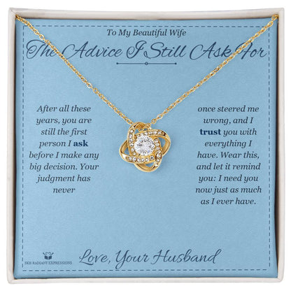 What does a Love Knot Necklace mean - gift for wife