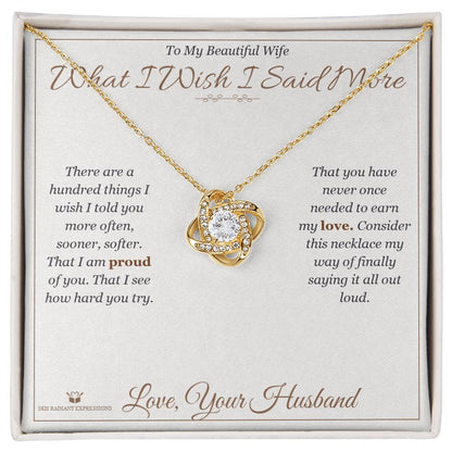 Personalized Love Knot Necklace for wife