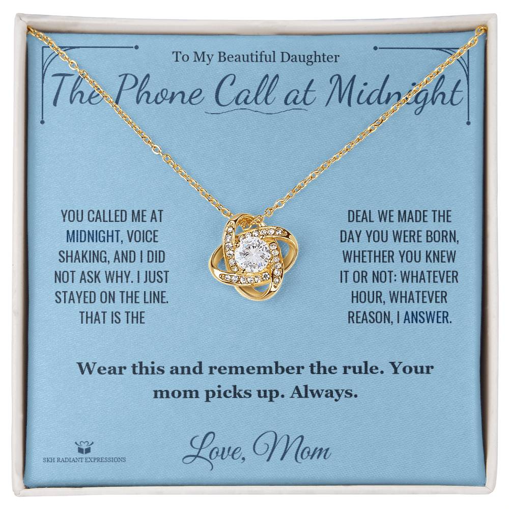 Personalized Love Knot Necklace for daughter