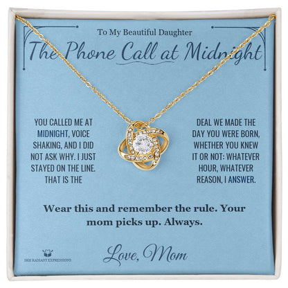 Personalized Love Knot Necklace for daughter