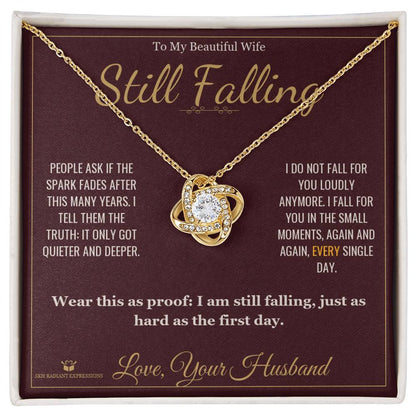 Personalized Love Knot Necklace for wife
