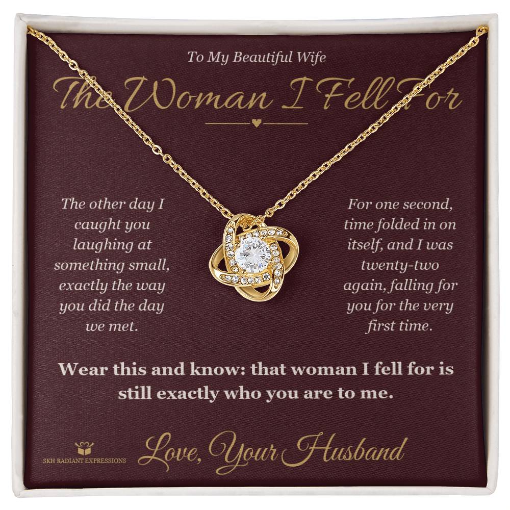 Personalized Love Knot Necklace for wife