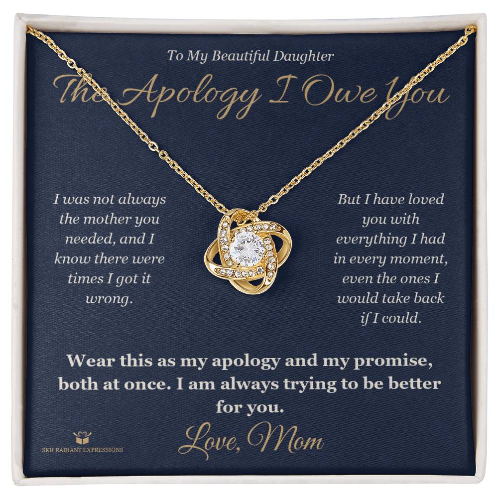 Love Knot Necklace gift for daughter from Mom