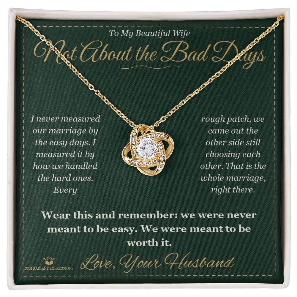 Personalized Love Knot Necklace for wife