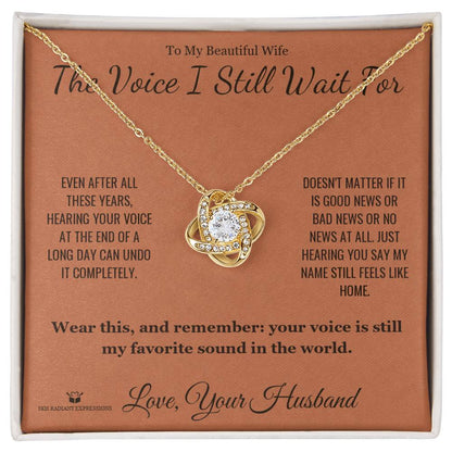 What does a Love Knot Necklace mean - gift for wife