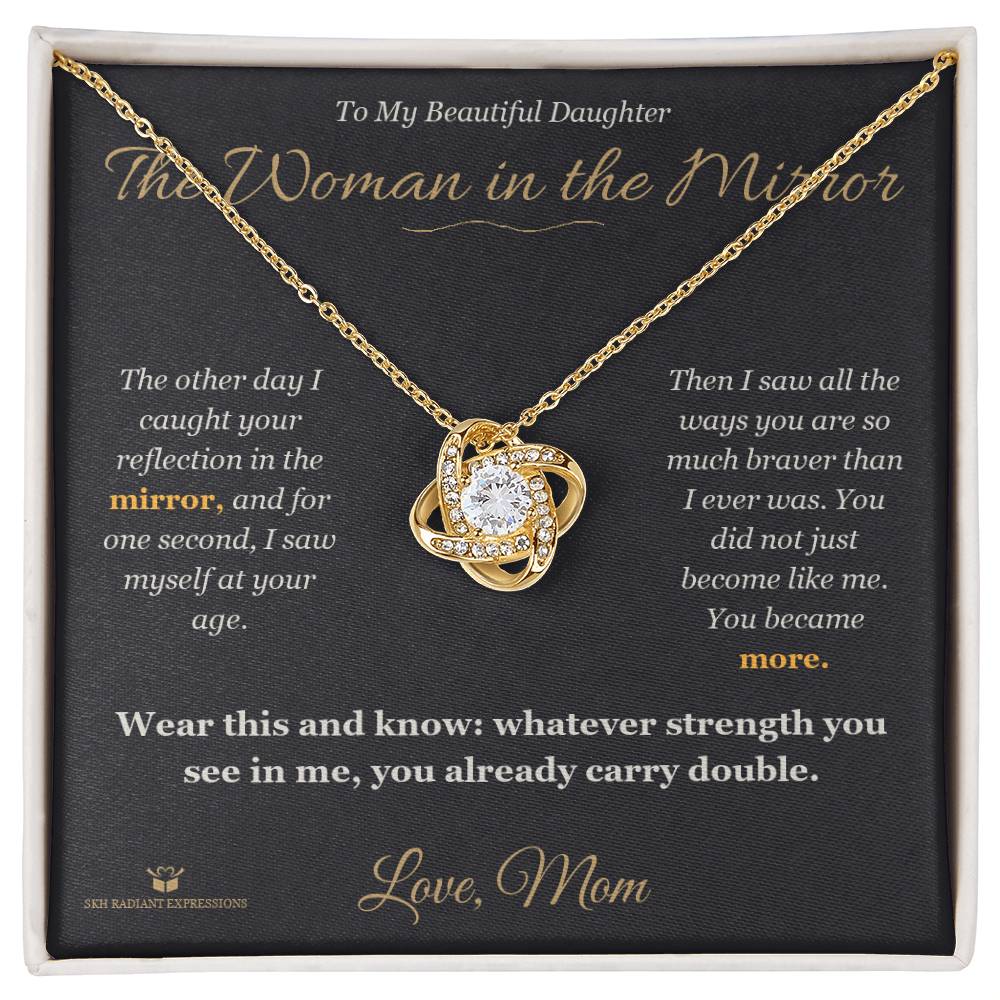 Personalized Love Knot Necklace for daughter