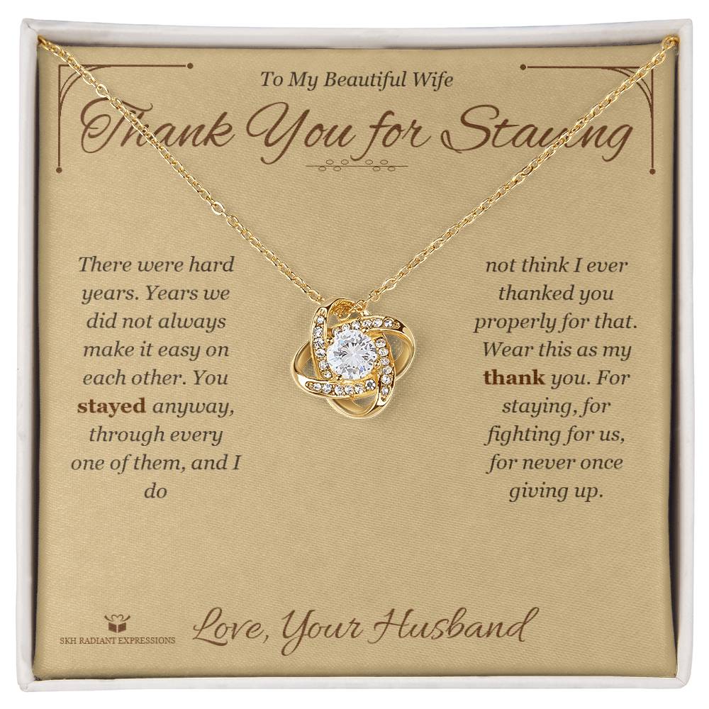 What does a Love Knot Necklace mean - gift for wife
