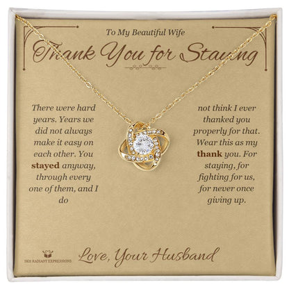 What does a Love Knot Necklace mean - gift for wife