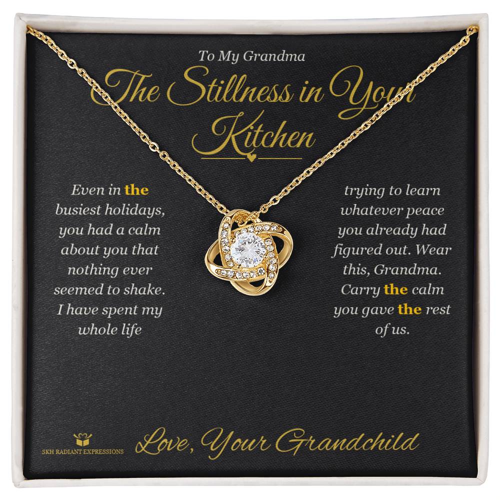 Custom name-personalized Love Knot Necklace gift for grandmother