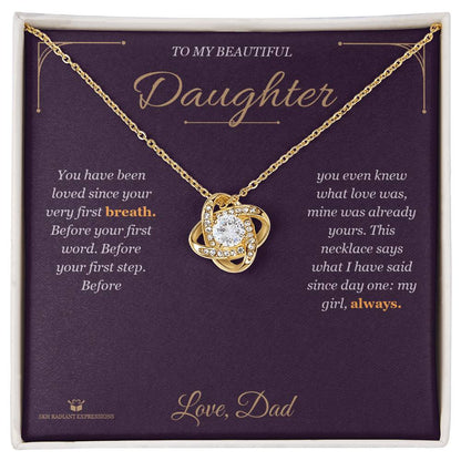 What does a Love Knot Necklace mean - gift for daughter