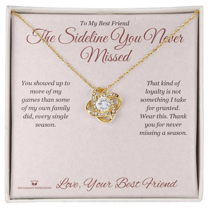 Custom name-personalized Love Knot Necklace gift for best friend