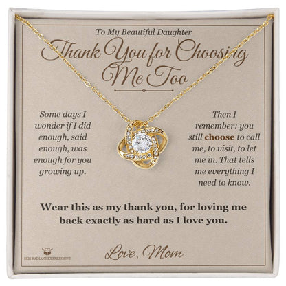 Personalized Love Knot Necklace for daughter