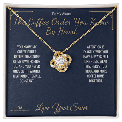 What does a Love Knot Necklace mean - gift for sister