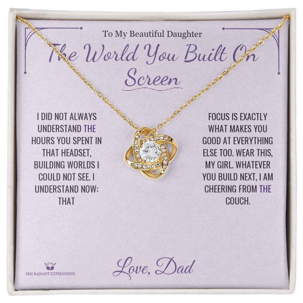 Love Knot Necklace gift for daughter from Dad