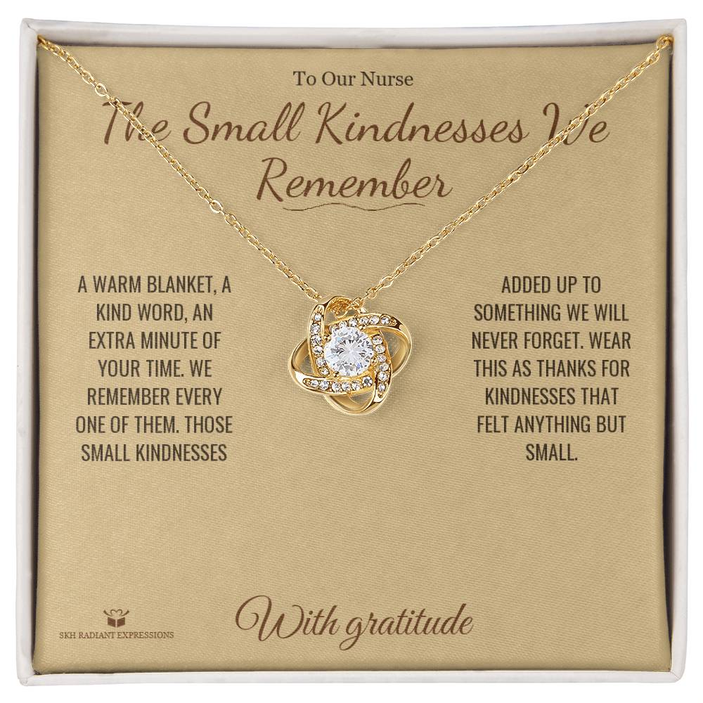 Custom name-personalized Love Knot Necklace gift for nurse