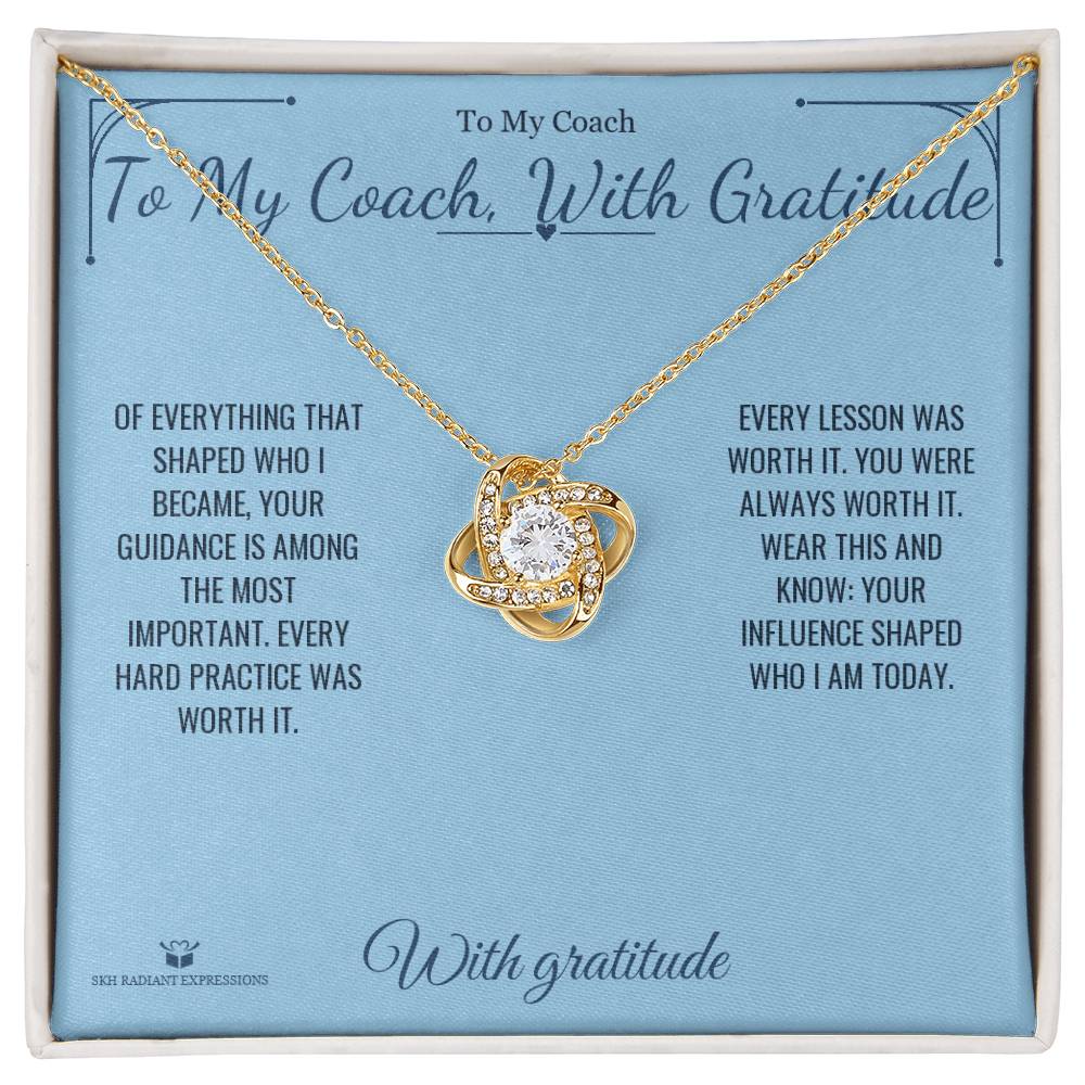 Meaningful gift for coach - To My Coach, With Gratitude
