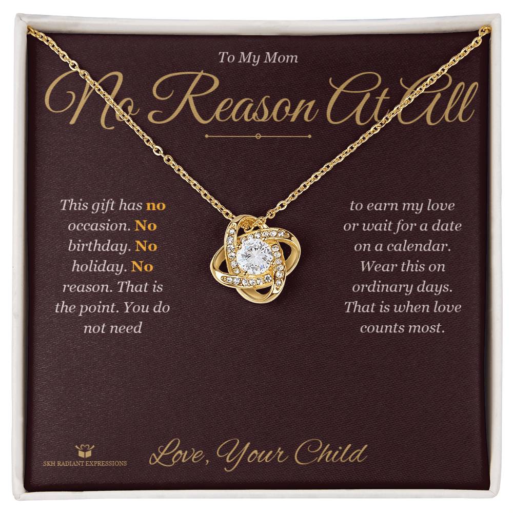 Add a name to this Love Knot Necklace - gift for mom