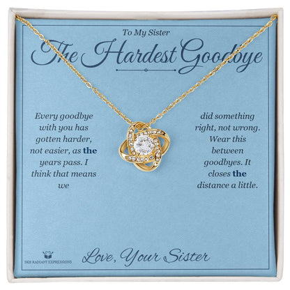 Personalized Love Knot Necklace for sister