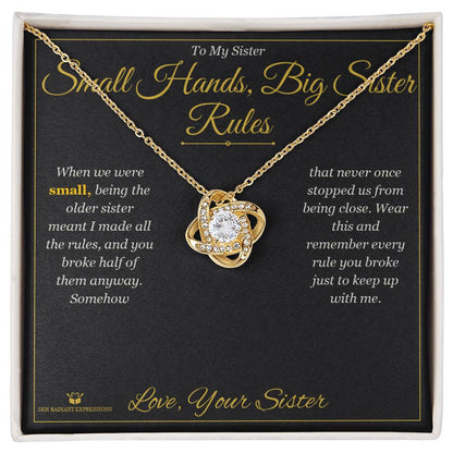 What does a Love Knot Necklace mean - gift for sister