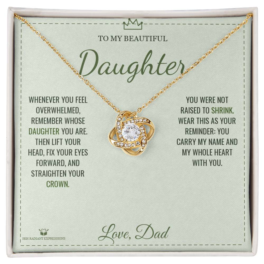 Personalized Love Knot Necklace for daughter