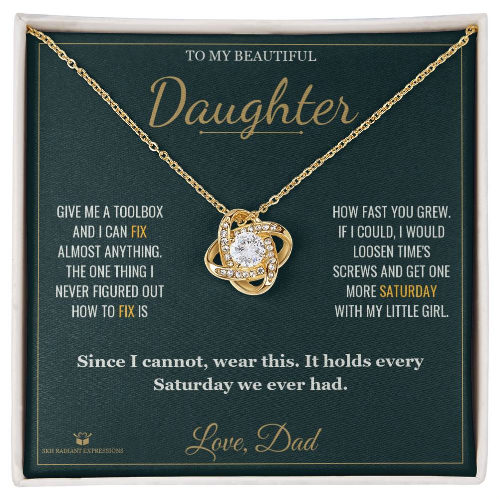 What does a Love Knot Necklace mean - gift for daughter