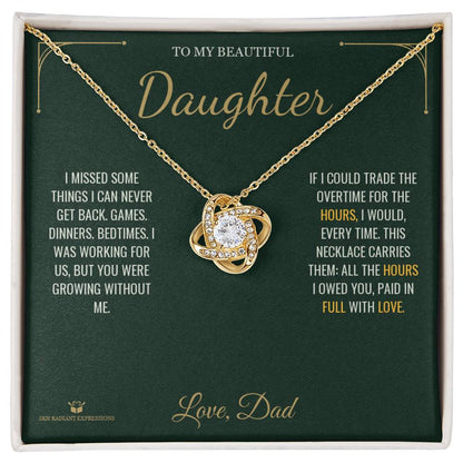Love Knot Necklace gift for daughter from Dad