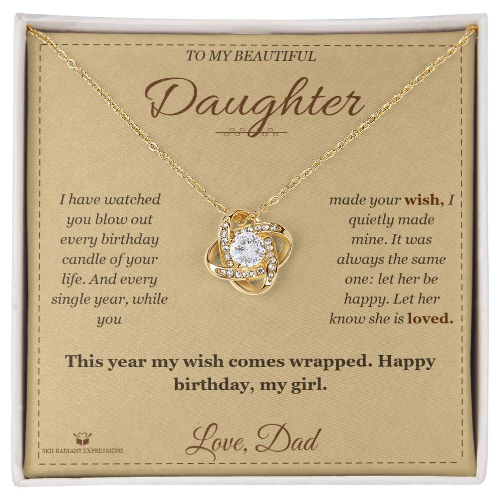 Love Knot Necklace gift for daughter from Dad