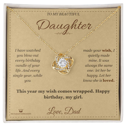What does a Love Knot Necklace mean - gift for daughter