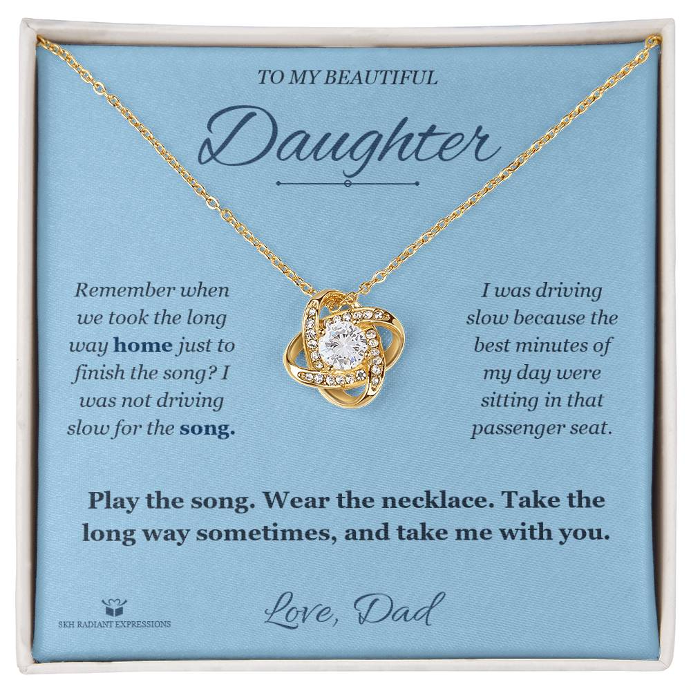 What does a Love Knot Necklace mean - gift for daughter