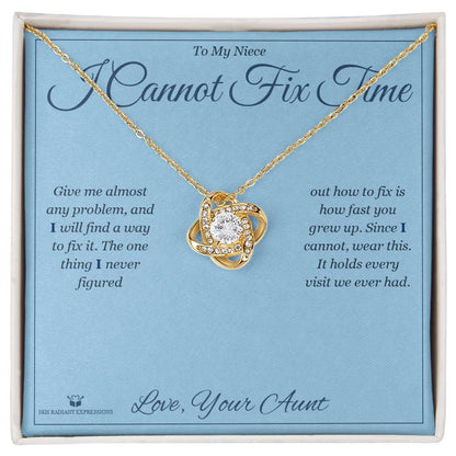 Add a name to this Love Knot Necklace - gift for niece
