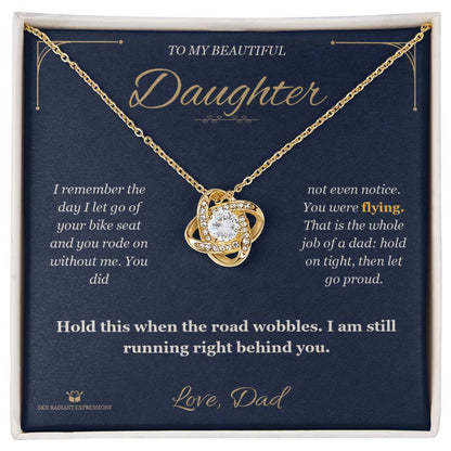 Personalized Love Knot Necklace for daughter