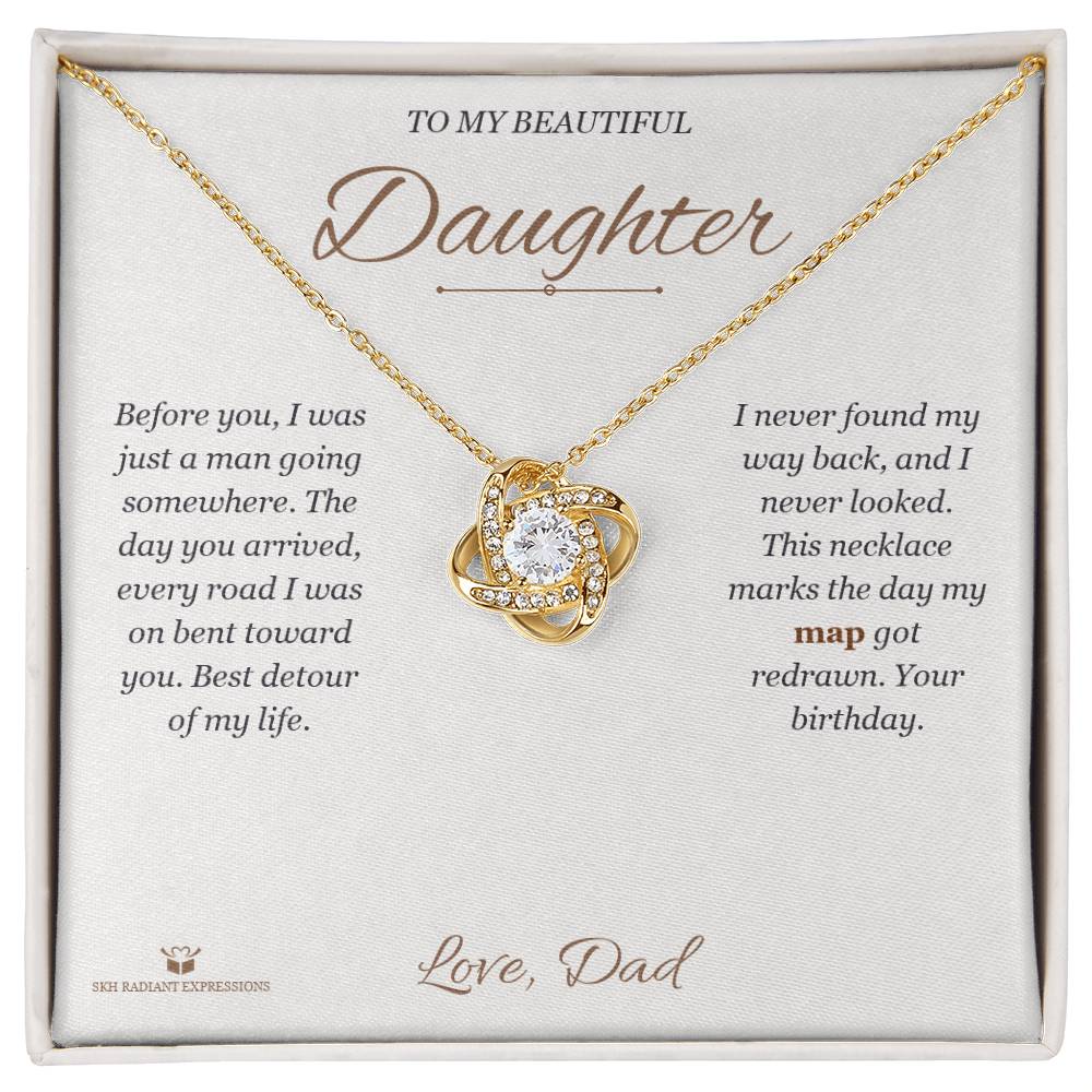 Love Knot Necklace gift for daughter from Dad