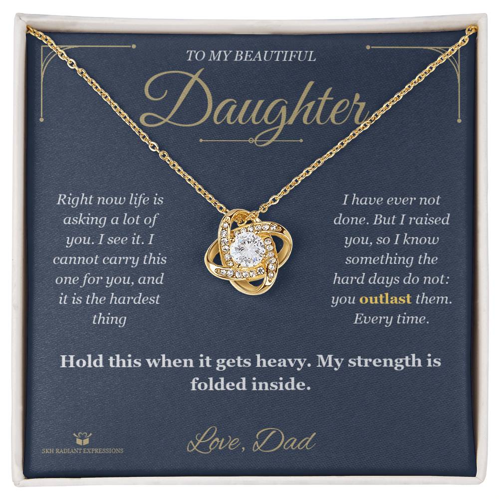 Personalized Love Knot Necklace for daughter