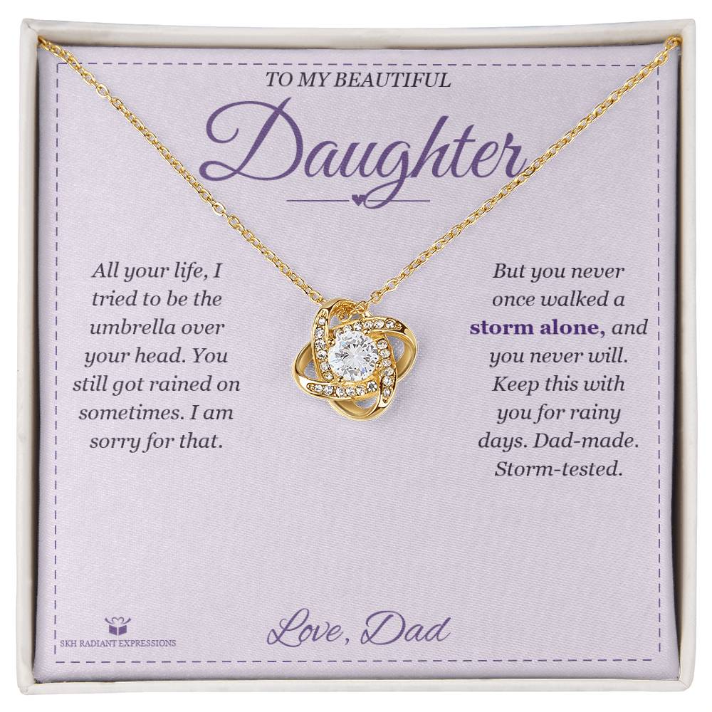 Personalized Love Knot Necklace for daughter