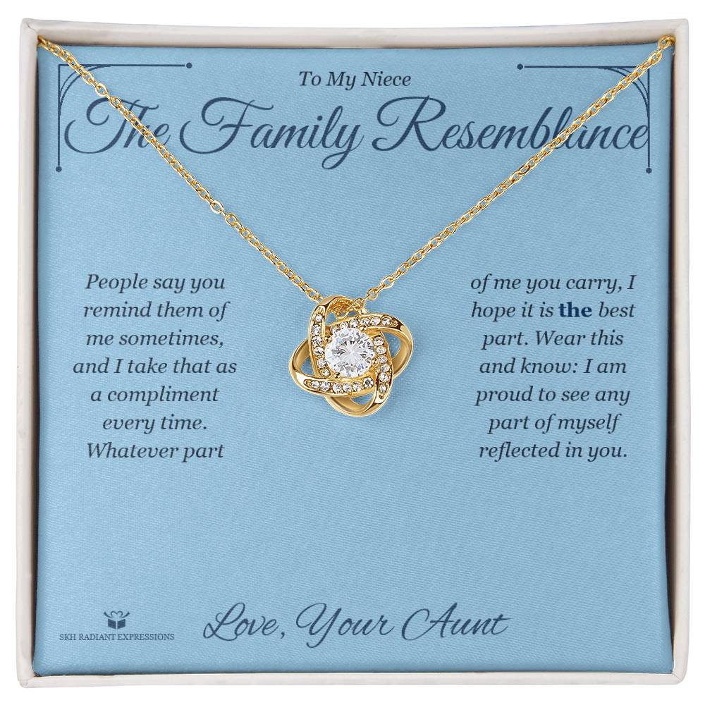 Add a name to this Love Knot Necklace - gift for niece