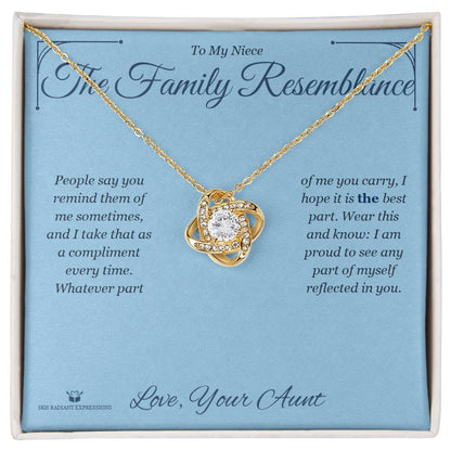 Add a name to this Love Knot Necklace - gift for niece