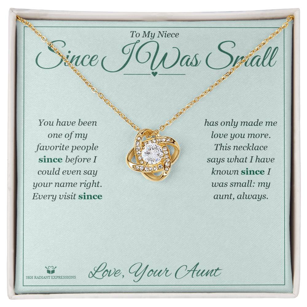 Add a name to this Love Knot Necklace - gift for niece