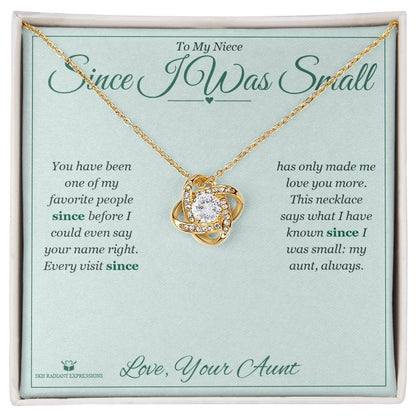 Add a name to this Love Knot Necklace - gift for niece