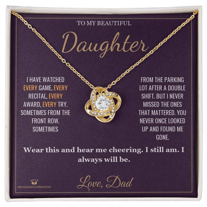 Personalized Love Knot Necklace for daughter