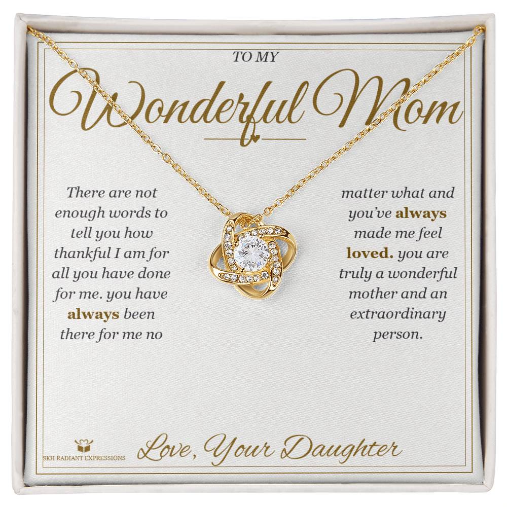 Endless Thanks - Love Knot Necklace for Mom
