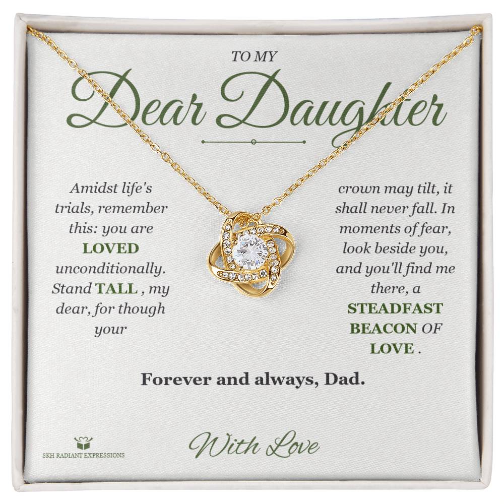 Radiating Love - Love Knot Necklace for Daughter