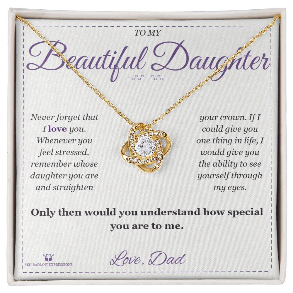 A Father's Love - Love Knot Necklace for Daughter