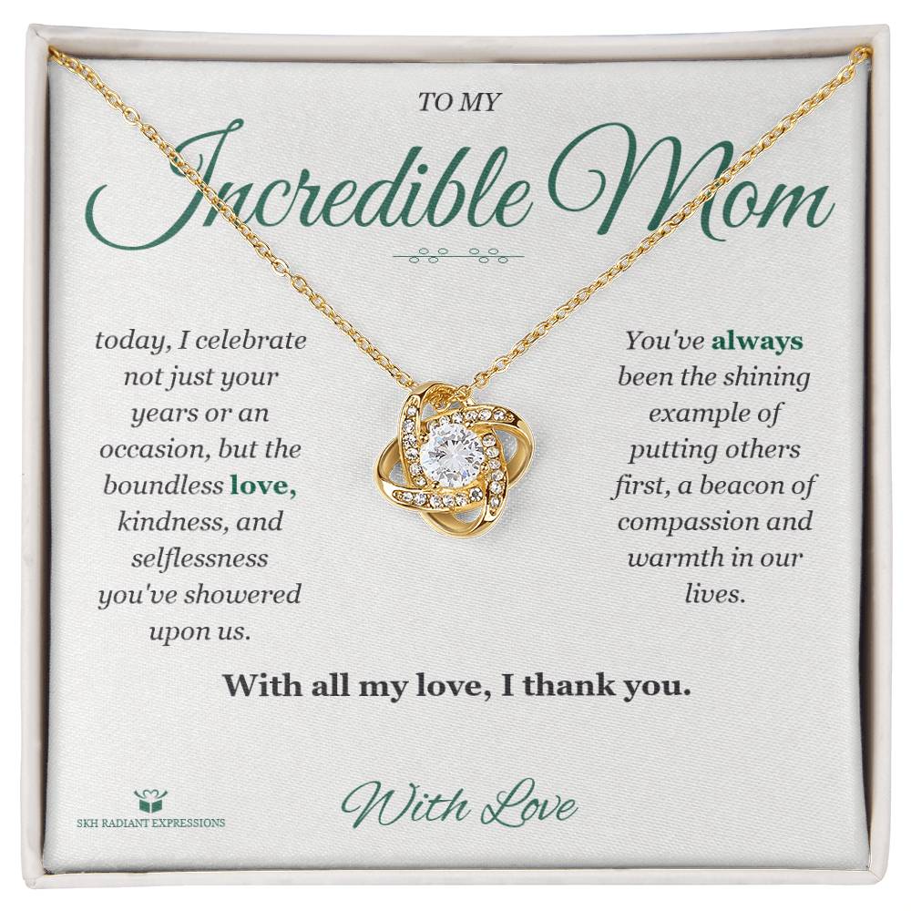 With Boundless Gratitude - Love Knot Necklace for Mom