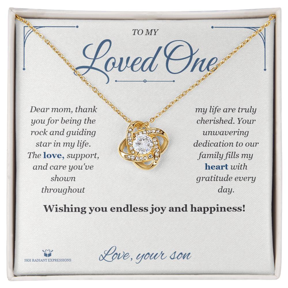 Dear Mom - Love Knot Necklace for Daughter