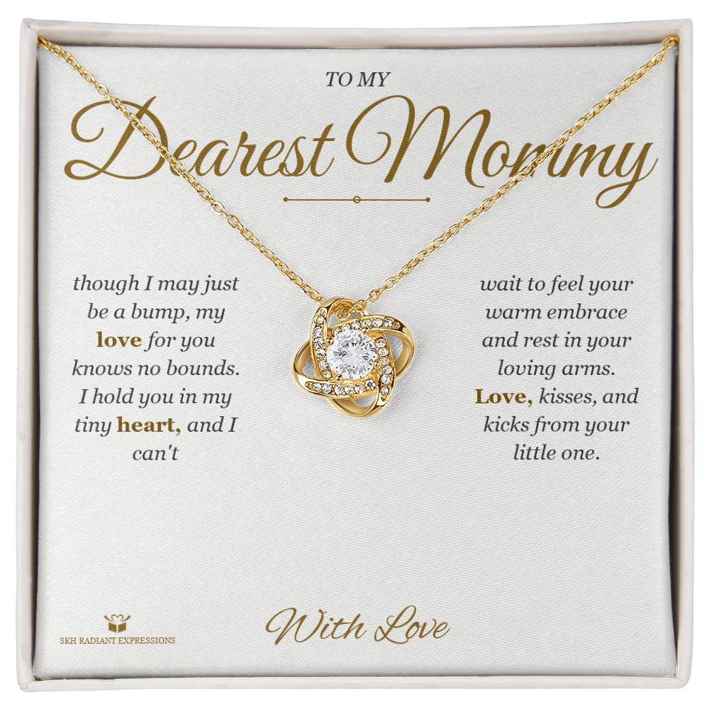 Love, Kisses, and Kicks - Love Knot Necklace for Mommy