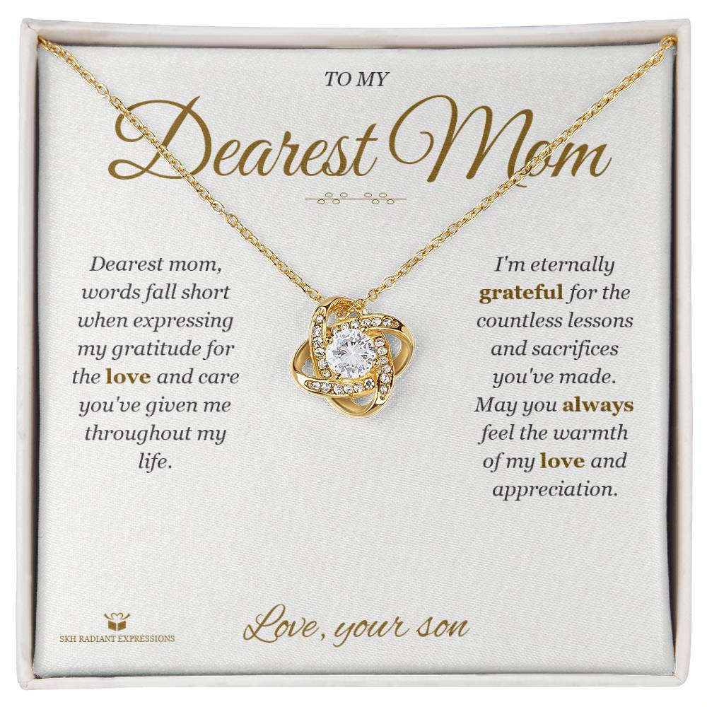 Words Fall Short - Love Knot Necklace for Mom