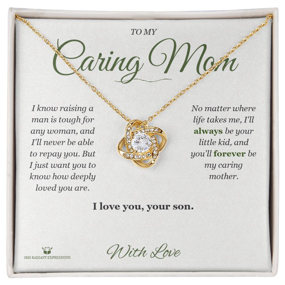Add a name to this Love Knot Necklace - gift for mom