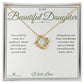 Be a Sunflower - Love Knot Necklace for Daughter
