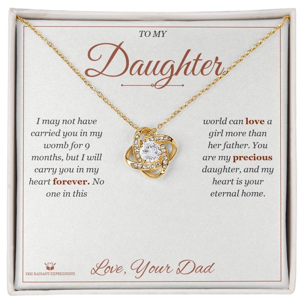 Custom name-personalized Love Knot Necklace gift for daughter